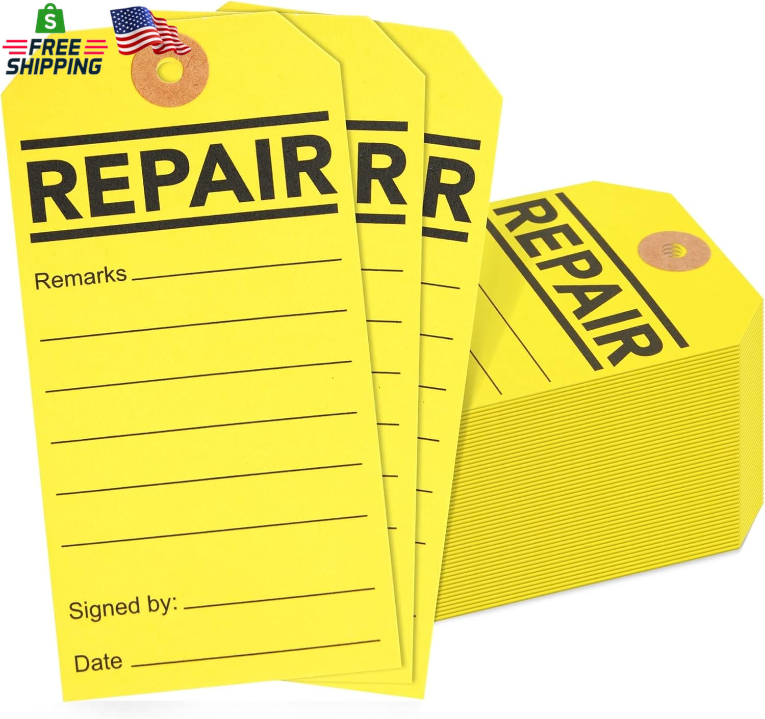 - 100 Pack, Yellow, 2.6 X 5.25 In - Equipment