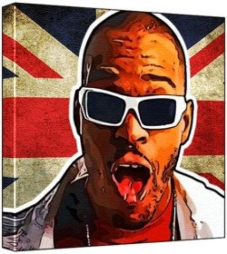Fabolous - Pop Art Print Mehrfarbig Grungy Union Jack Hintergrund 30 x 30 x 2 8890₽