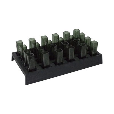 24x Jägermeister Shotglas Set Halterung 3cl Kunststoff Gläser Tooter Rack Stamp
