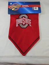New-Open Box Red Ohio State Buckeyes Pet Dog Bandana Triangle Collar Collegiate