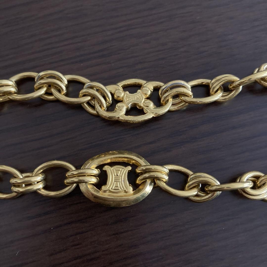 Celine Women Necklace Vintage Gold Trionne Limited Edition VHTF Rare Popular Pro image 2