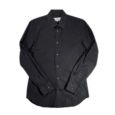 Maison Margiela Men's Black Button Down 14 Line Size 48