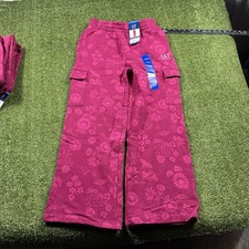 Gap Originals Big Girls Sweatpants Red Fleece Cargo Pockets size 14/16 L Youth
