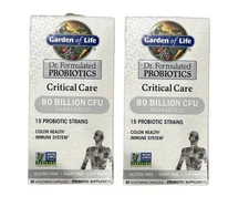 2x Garden Of Life Dr Formulated Probiotic Critical Care 80 Billion 30ct 06/26+