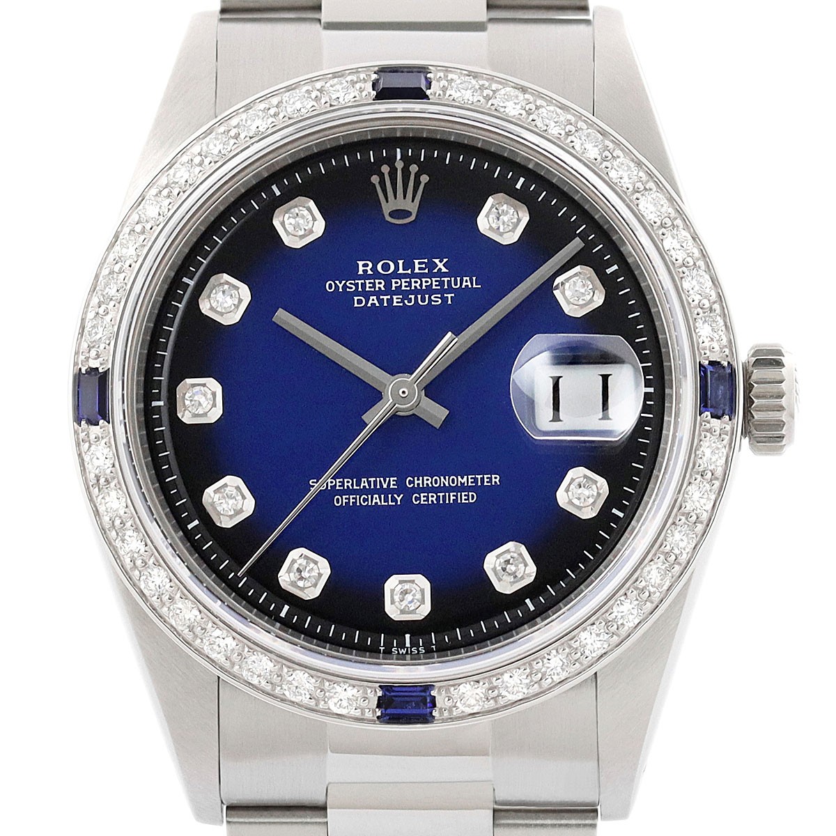 Rolex Datejust Blue Vignette Diamond 18K