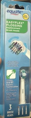 Equate EasyFlex Floss Effects Replacement Brush Heads, 3 count Sealed Ships FREE