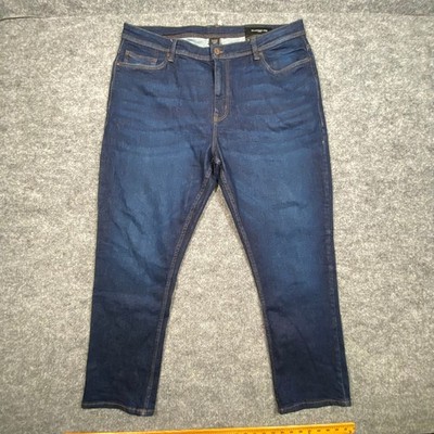 The Perfect Jean NYC Slim Thick Mens 40x30 Dark Wash Blue Stretch Denim JU9V5DMN