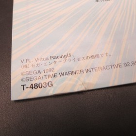 Virtua Racing Sega Saturn with Spine Card and Manual Japanese Version