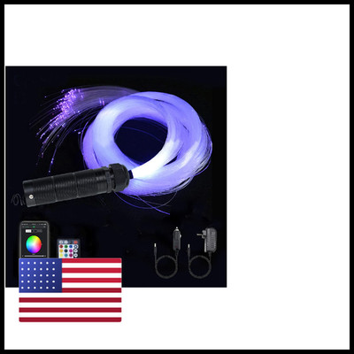 Azimom Car Use 6W Rgbw 550Pcs 0.03In 13.1Ft Fiber Optic Lights Starlight