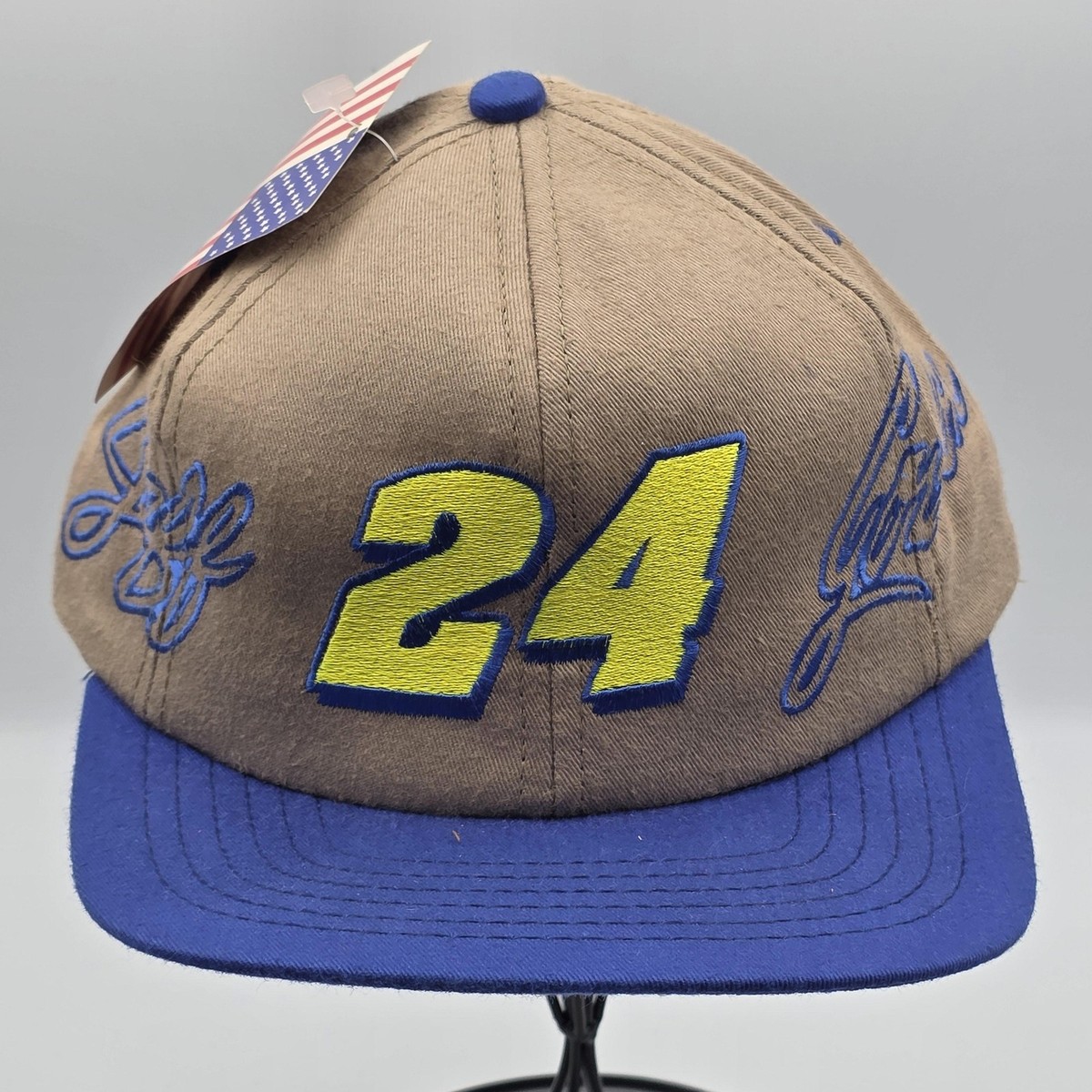Vintage Jeff Gordon Hat Cap Snap Back Mens One Size Blue NASCAR