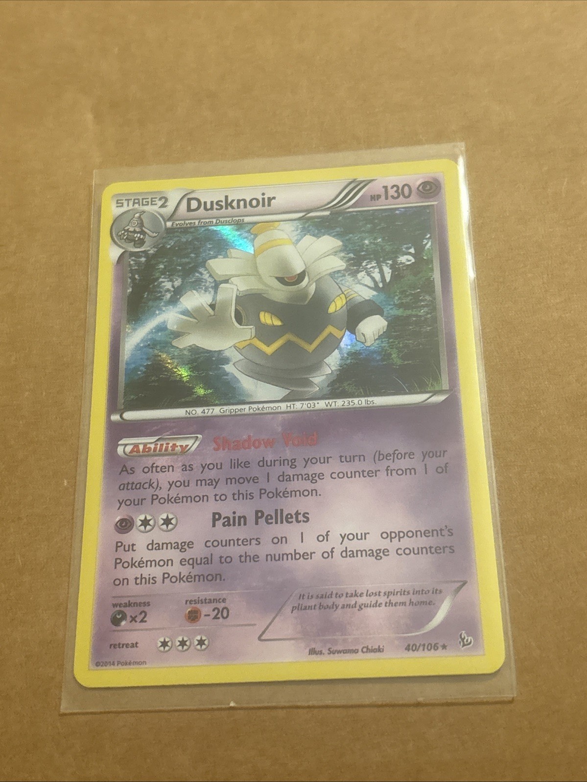 Dusknoir 40/106 Flashfire Holo