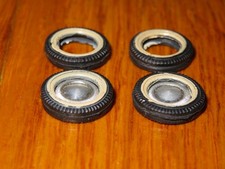 1960s Slot Car TIRES - Set of 4 - white wall