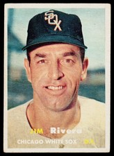 1957 Topps #107 Jim Rivera - POOR crease