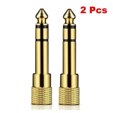 2pc 6.3mm 1/4 Male plug to 3.5mm 1/8" Female Jack Stereo Headphone Audio Adapter