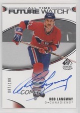 2020 Upper Deck SP Signature Edition Legends /199 Rod Langway #360 Auto HOF 07cu