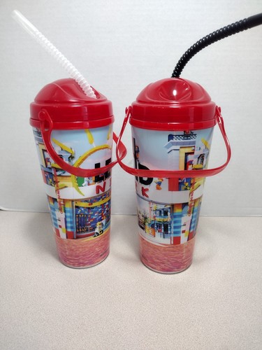 2 Legoland New York Refillable Cup Mug Souvenir Tumbler w/ Cap & Straw Whirley - Picture 4 of 12
