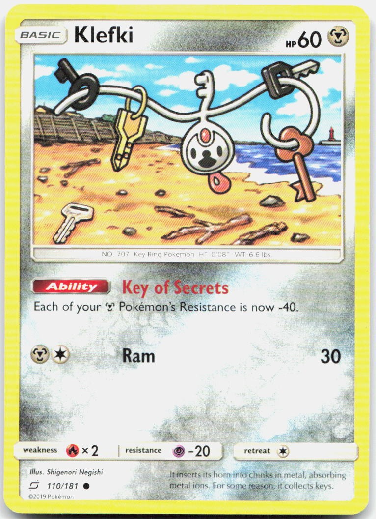 Klefki 110/181 Common Team Up Pokemon LP