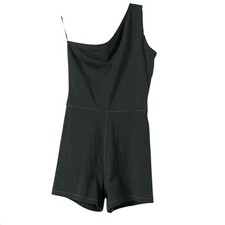 I. Toreheim Small Taupe Gray Small One Shoulder One Piece Swedish Yoga Work Out