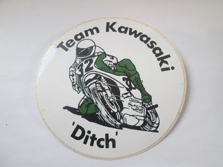 BARRY DITCHBURN TEAM KAWASAKI ORIGINAL STICKER