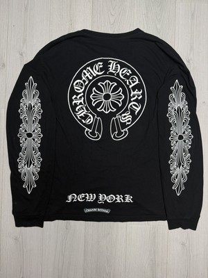 Chrome Hearts New York Exclusive Horseshoe Floral L/S  100% Authentic Size XL