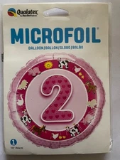 GIRL 2nd BIRTHDAY FOIL HELIUM BALLOON