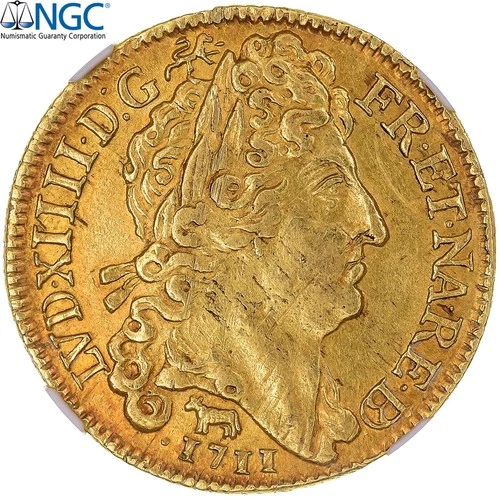 France, Louis XIV, Louis d'or de Béarn au soleil, 1711, Pau, TOP POP, Gold, NGC