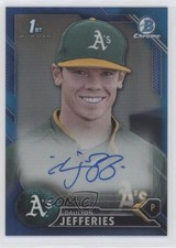 2016 Bowman Draft Chrome Pick Blue Refractor 61/150 Daulton Jefferies Auto 3q5