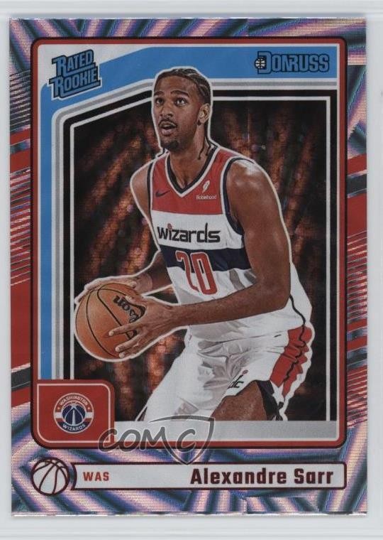 2024-25 Panini Donruss Rated Rookie Red Wedges Alexandre Sarr #215 go9