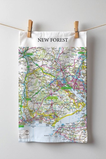 OS Map Teatowel  New Forest National Park 5060995492667