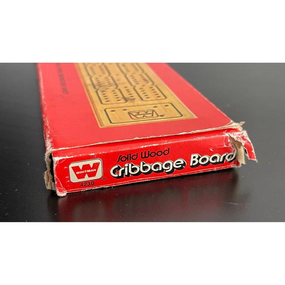 00687 Whitman Solid Wood Cribbage Board Game For 2-6 Players No Pegs - Image 4 of 4