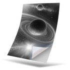 1 x Vinyl Sticker A5 - BW - Alien Planet Saturn Space Solar System #40770