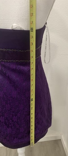 NWT Studio SW SUE WONG Size 6 Beads Lace Strapless Party Prom Dress Zip Purple - Picture 16 of 24