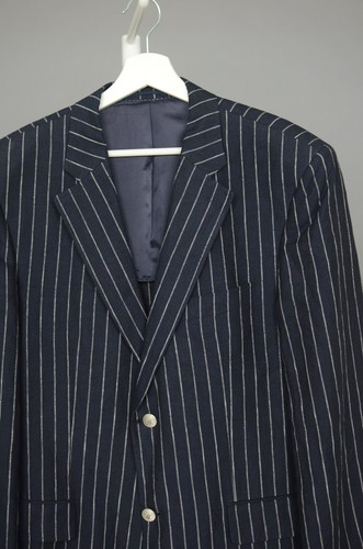 SCABAL Blazer Jacket Linen navy striped UK/US 42R EU 52R - Picture 2 of 8