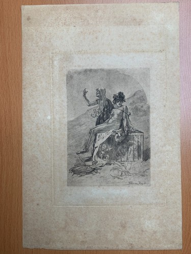La Foire aux Amours - Félicien Rops - Original Eau forte - 1. Auflage - um 1880 - Bild 2 von 9
