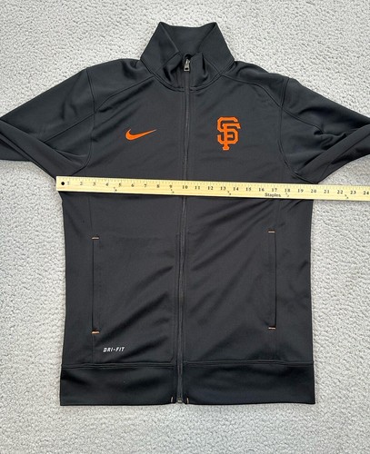 Nike Baseball San Francisco Giants Track Jacket Mens Small Black Full Zip SF - Picture 3 of 6
