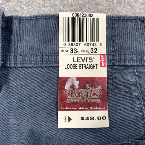 Levi's lockere Passform gerades Bein Cargo Arbeitskleidung Hose Herren Größe 33 x 32 anthrazit - Bild 3 von 18