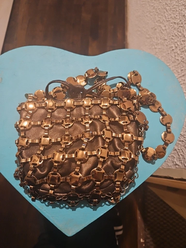 Monedero cadena vintage color cobre Foto 2 de 4