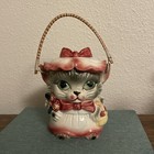 Vintage Royal Sealy Miss Kitty Cat Cookie Jar Vintage Cat Biscuit Jar