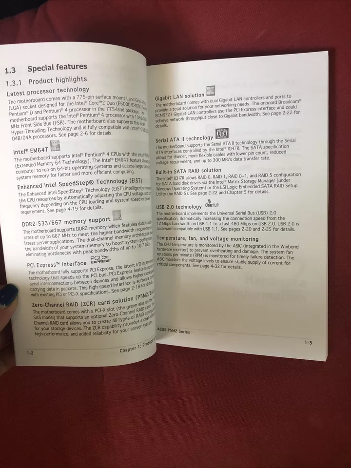 Servidor Asus - Placa madre serie P5M2 - Guía del usuario Foto 3 de 4