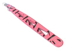 4" Eyebrow Tweezers Slanted Tip Stainless Steel BLACK  PINK STRIPE PATTERN
