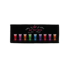 Personalised Multicoloured Shots Design Microfibre Bar Towel Man Cave Cocktails