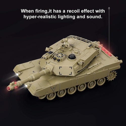 Kids' 1:28 RC Military Tank - German Tiger with Lights, Sounds & Climbing Power - Picture 9 of 10