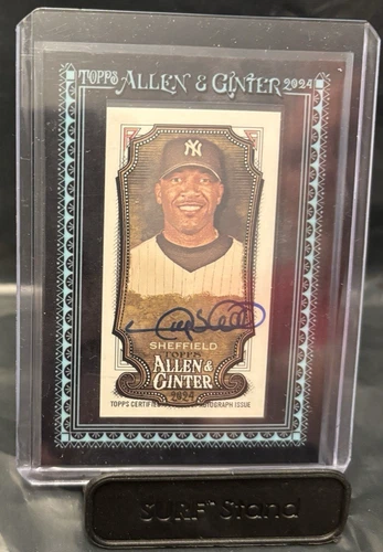 2024 Topps Allen & Ginter Gary Sheffield Black Framed Mini Autograph Auto 19/25
