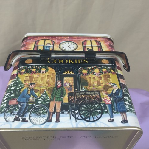 Cookie Shop Vintage Look Tin Canister Adjustable Awning Silver Crane Co - Picture 10 of 11