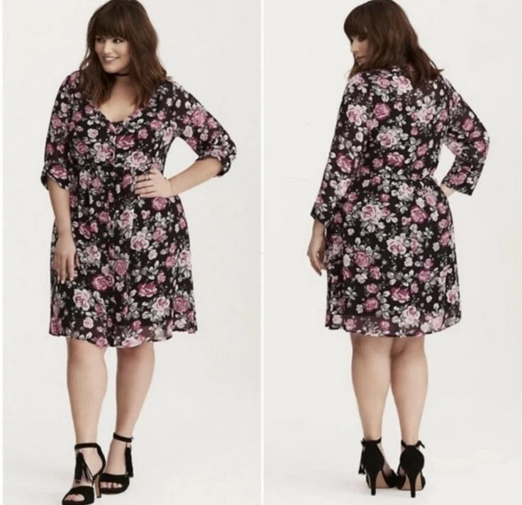 Chiffon shirt top dress plus size