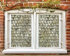 3D Silver 193NAO Window Film Print Sticker Cling Stained Glass UV Block Fay