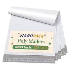 Small Poly Mailers Shipping Bags Envelopes Mailing Poly Bag 10x13" 200 Pcs White