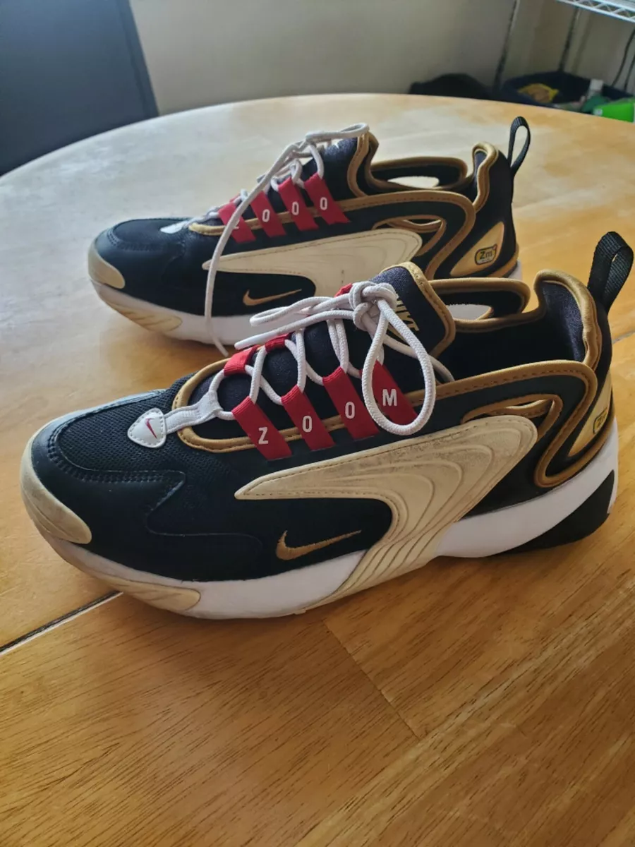 Sequía Invalidez Pensamiento Nike Zoom 2K shoes, Black metallic gold, Size 7.5 | eBay