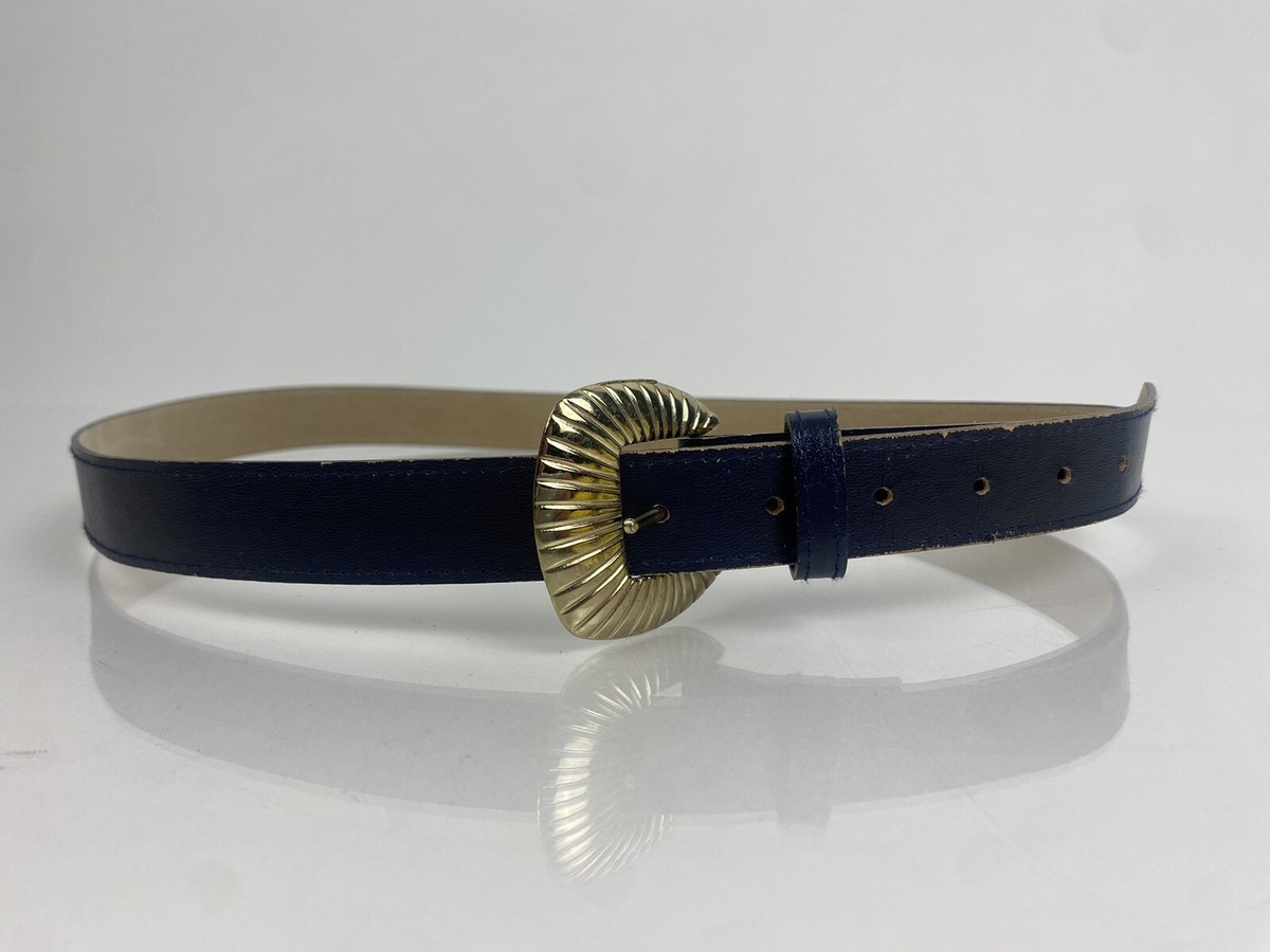 8375 Women\'s Blue Belts With Gold Buckle Elegant Leather Waist Belt Ladies Buy Womens Fashion Belt Gold Buckle Blue Genuine Leather  main image 4