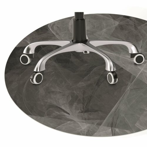 Round Home Office floor protector Round Chair Mat Graphite abstraction 100 cm - Afbeelding 1 van 5